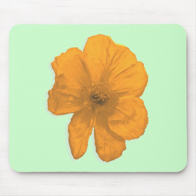 Orange Aid/ PopArt Flower Mouse Pad (Front)