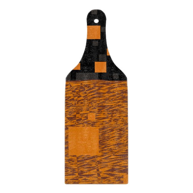 Orange alert float abstract Halloween black box Cutting Board (Front)
