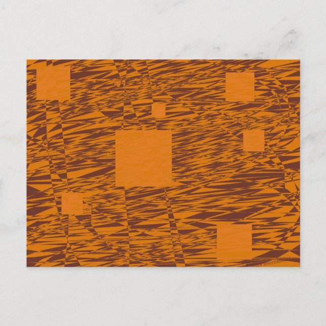 Orange alert float abstract Halloween black box Postcard (Front)