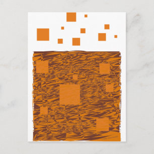 Orange alert float abstract Halloween black box Postcard
