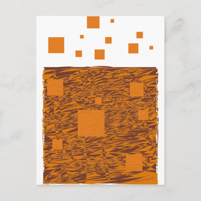 Orange alert float abstract Halloween black box Postcard (Front)