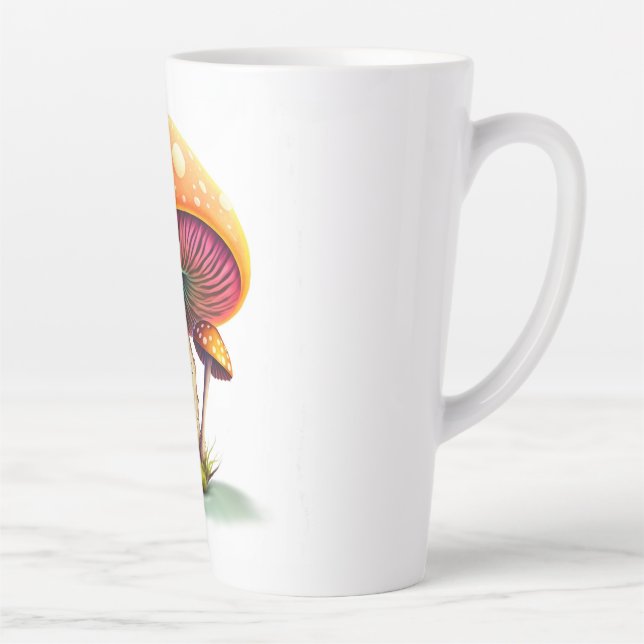 Orange Amanita Muscaria Latte Mug (Right)