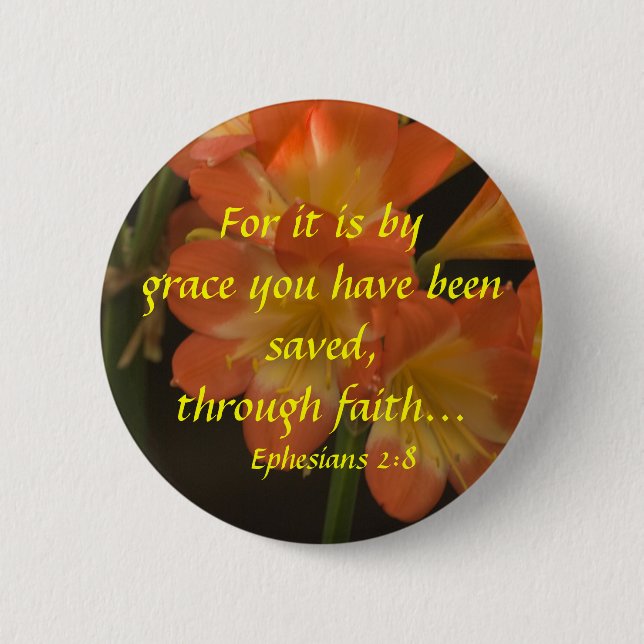 Orange Amaryllis 6 Cm Round Badge (Front)