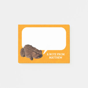 Orange American Toad Photo Personalized Post-it Notes