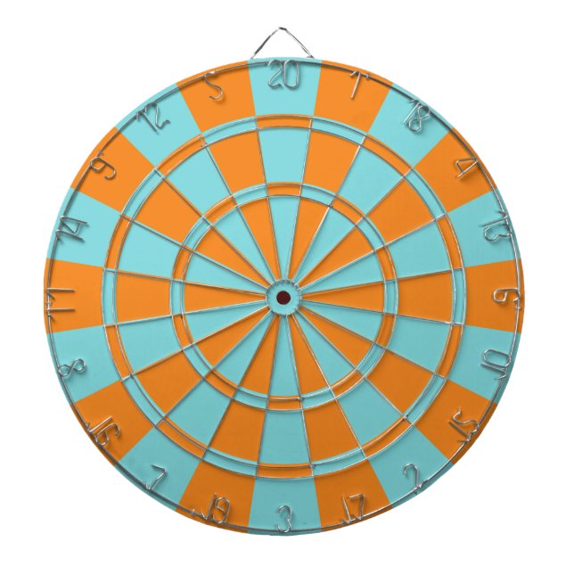 Orange And Aqua Dartboard (Front)