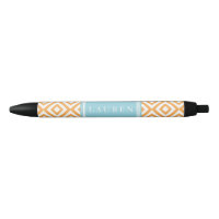 Orange and Aqua Diamonds Pattern