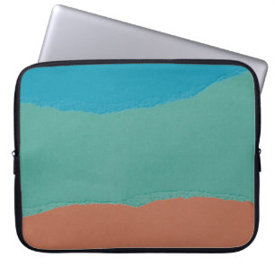 Orange and black abstract painting laptop sleeve