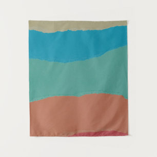 Orange and black abstract painting tapestry