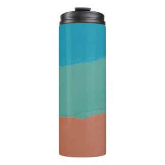 Orange and black abstract painting thermal tumbler
