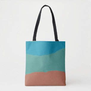 Orange and black abstract painting tote bag