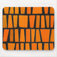 Orange and black african tribal pattern