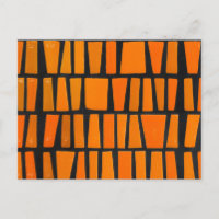 Orange and black african tribal pattern