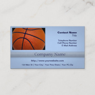 Orange and Black Basketball Business Card