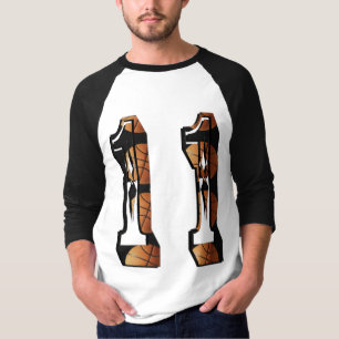 Orange And Black Basketball Number 11, T-Shirt
