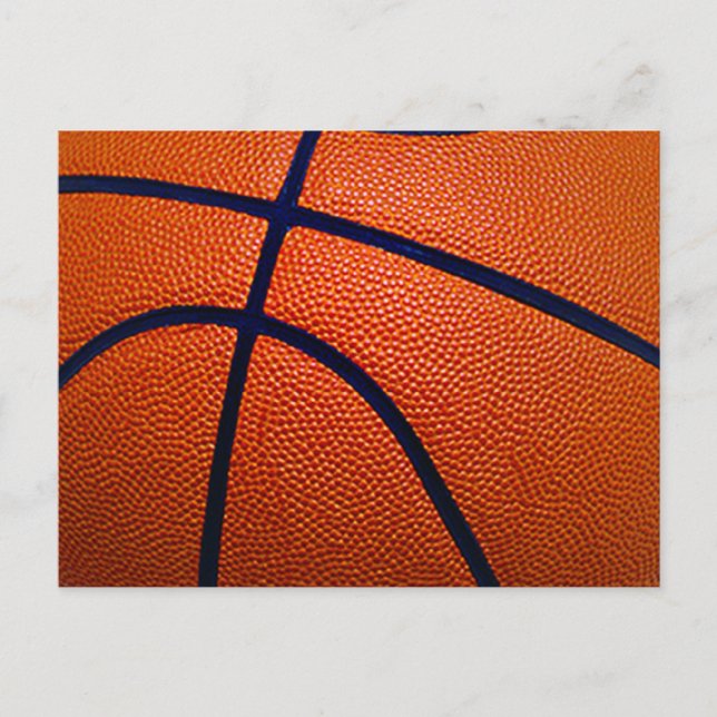 Orange and Black Basketball Postcard (Front)