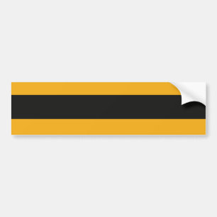Orange And Black Block Art Bumper Sticker
