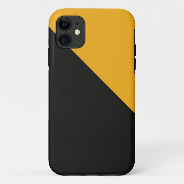 Orange And Black Block Art Case-Mate iPhone Case (Back)