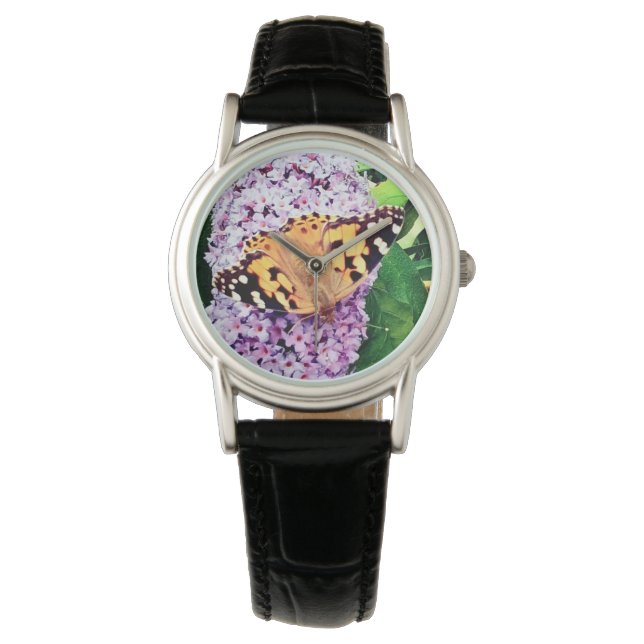 Orange and black butterfly watch (Front)