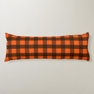 Orange and Black Checker Body Cushion
