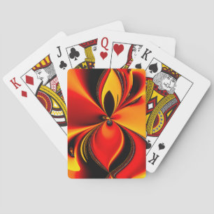 Orange and Black Flavour Fractal Playing Cards