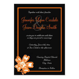 Black And Orange Wedding Invitations 5