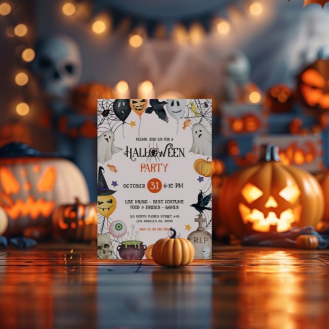 Orange and Black Halloween Party Invitation (Creator Uploaded)