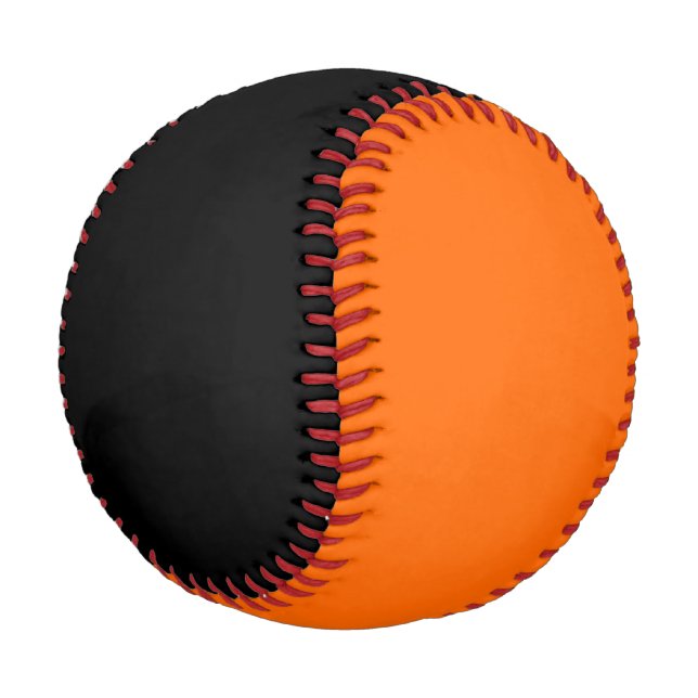 Orange and Black Halloween Themed Colours Baseball (Angled)