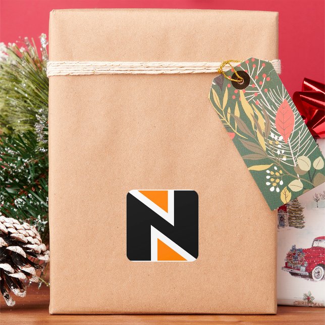 Orange And Black Letter N Stickers (Creator Uploaded)