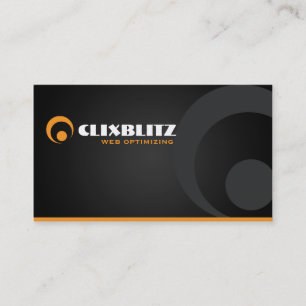 Orange and Black Logo Business Card