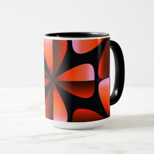 Orange and Black Minimalist Abstract Mug