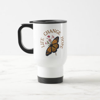 Orange and Black Monarch Butterfly  Travel Mug