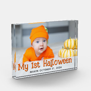 Orange and Black My 1st Halloween Photo Block