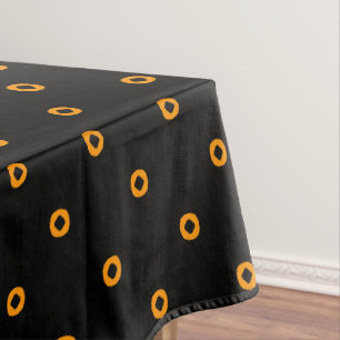 Orange and Black Pattern Tablecloth