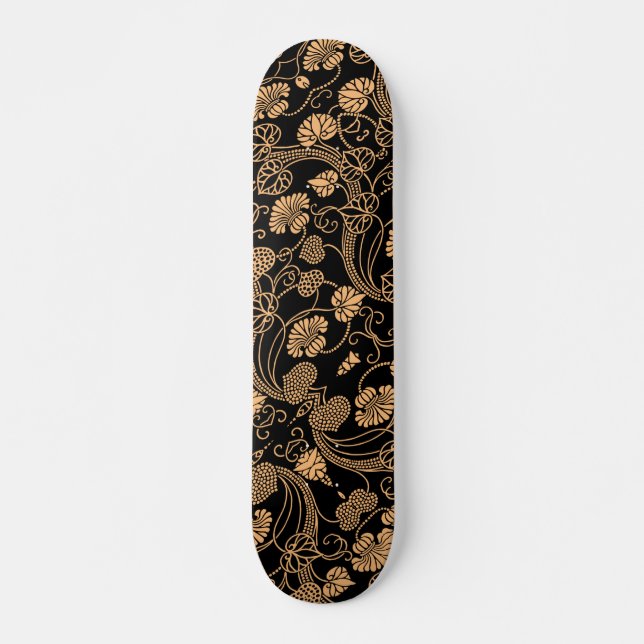 Orange and black  skateboard (Front)