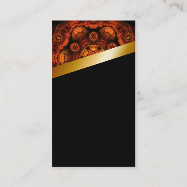 Orange and black Standard Business Card U (Front)