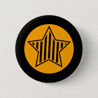 Orange and Black Star Button
