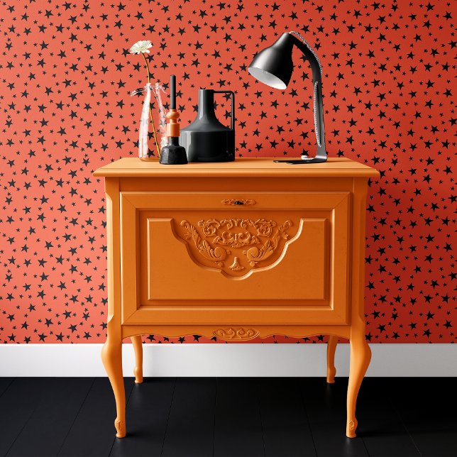 Orange and Black Stars Halloween Wallpaper (Creator Uploaded)