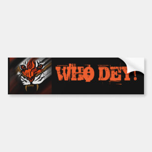 ORANGE AND BLACK STRIPES    BUMPER STICKER