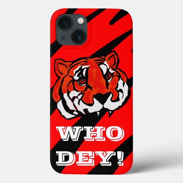 ORANGE AND BLACK STRIPES  Case-Mate iPhone CASE (Back)