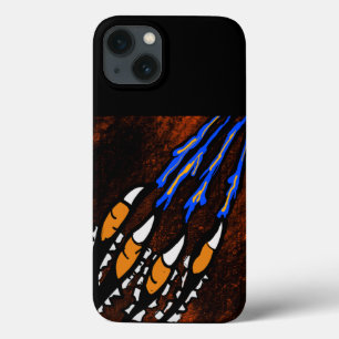 ORANGE AND BLACK STRIPES    iPhone 13 CASE