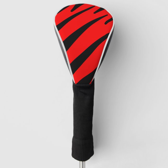 ORANGE AND BLACK STRIPES  GOLF HEAD COVER (Front)