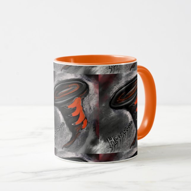 ORANGE AND BLACK STRIPES  MUG (Front Right)