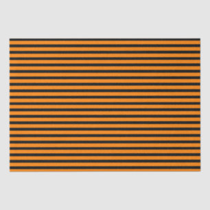 Orange and Black Stripes Tissue Paper
