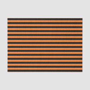 Orange and Black Stripes Tissue Paper