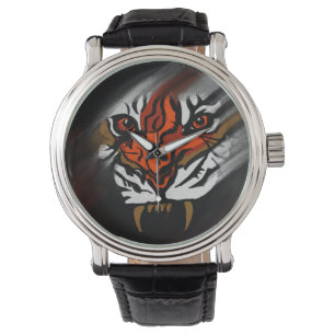 ORANGE AND BLACK STRIPES    WATCH