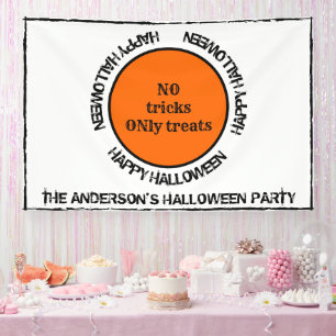 Orange and Black Typography Modern Happy Halloween Banner