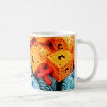 Orange and Blue Dreidels Coffee Mug<br><div class="desc">Photo of colourful orange and blue dreidels. Image by Adiel lo,  wikicommons.</div>