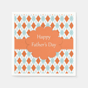 Orange and Blue Father's Day Napkins