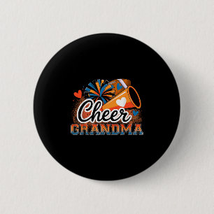 Orange And Blue Football Cheer Grandma For Women C 6 Cm Round Badge