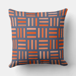 Orange and blue Geometric Cushion